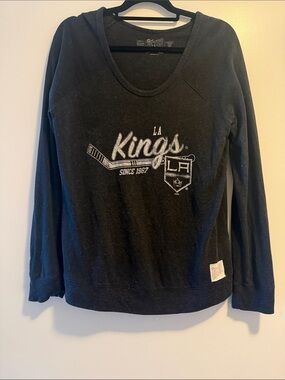 Original Retro Brand LA Kings Black Lightweight Scoop Neck Sweater